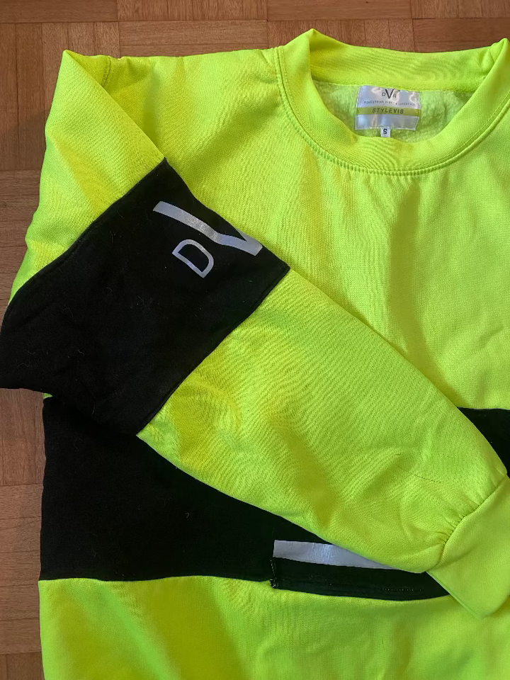 STYLEVIS Sweatshirt with front zip pocket - Yellow/Black S