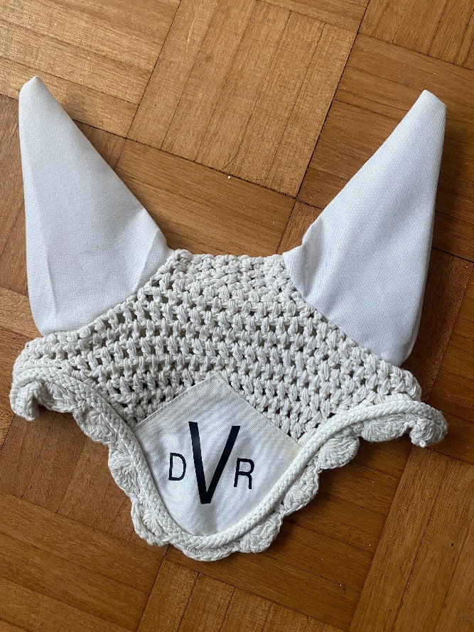 White pony ear bonnet