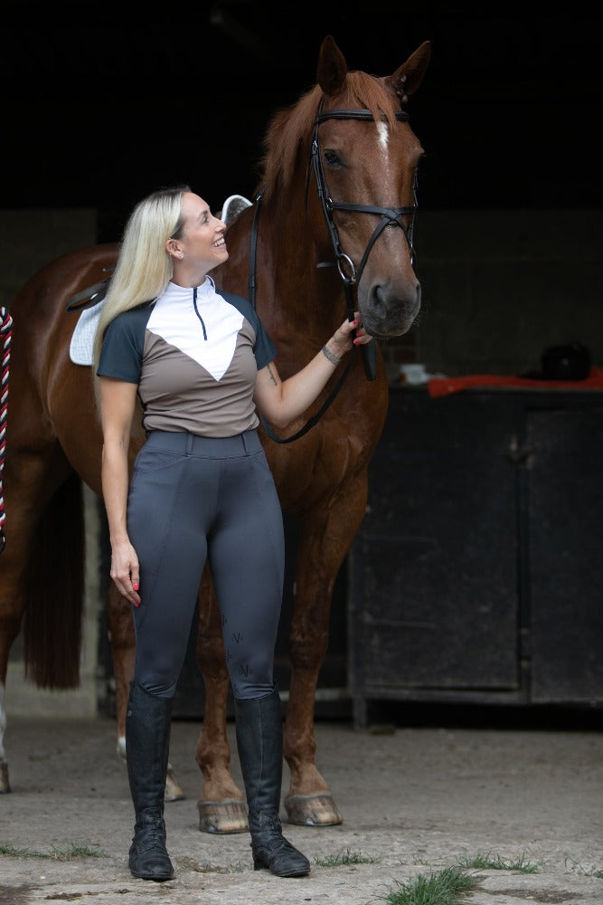 DVR Equestrian Graphite Grey Penny Pull On Jodhpurs