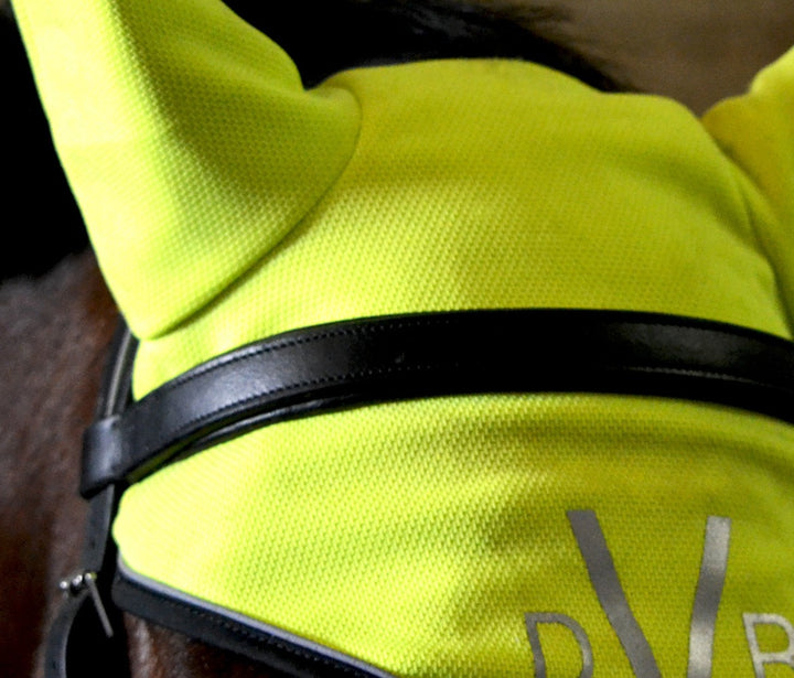 High visibility Stretch and Breathe Fly Veil - Lemon - DVR Equestrian Ltd