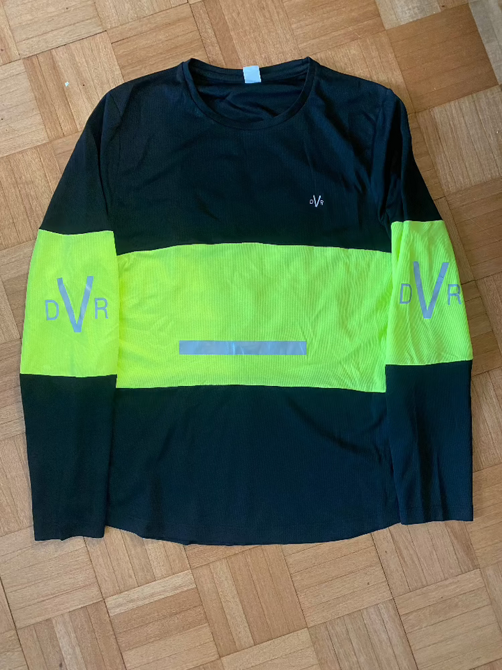 Performance Long Sleeve - Black/Lemon Stripe S All Reflective