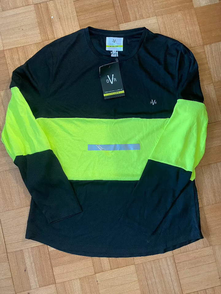 Performance Long Sleeve - Black/Lemon Stripe L (READ DESCRIPTION)