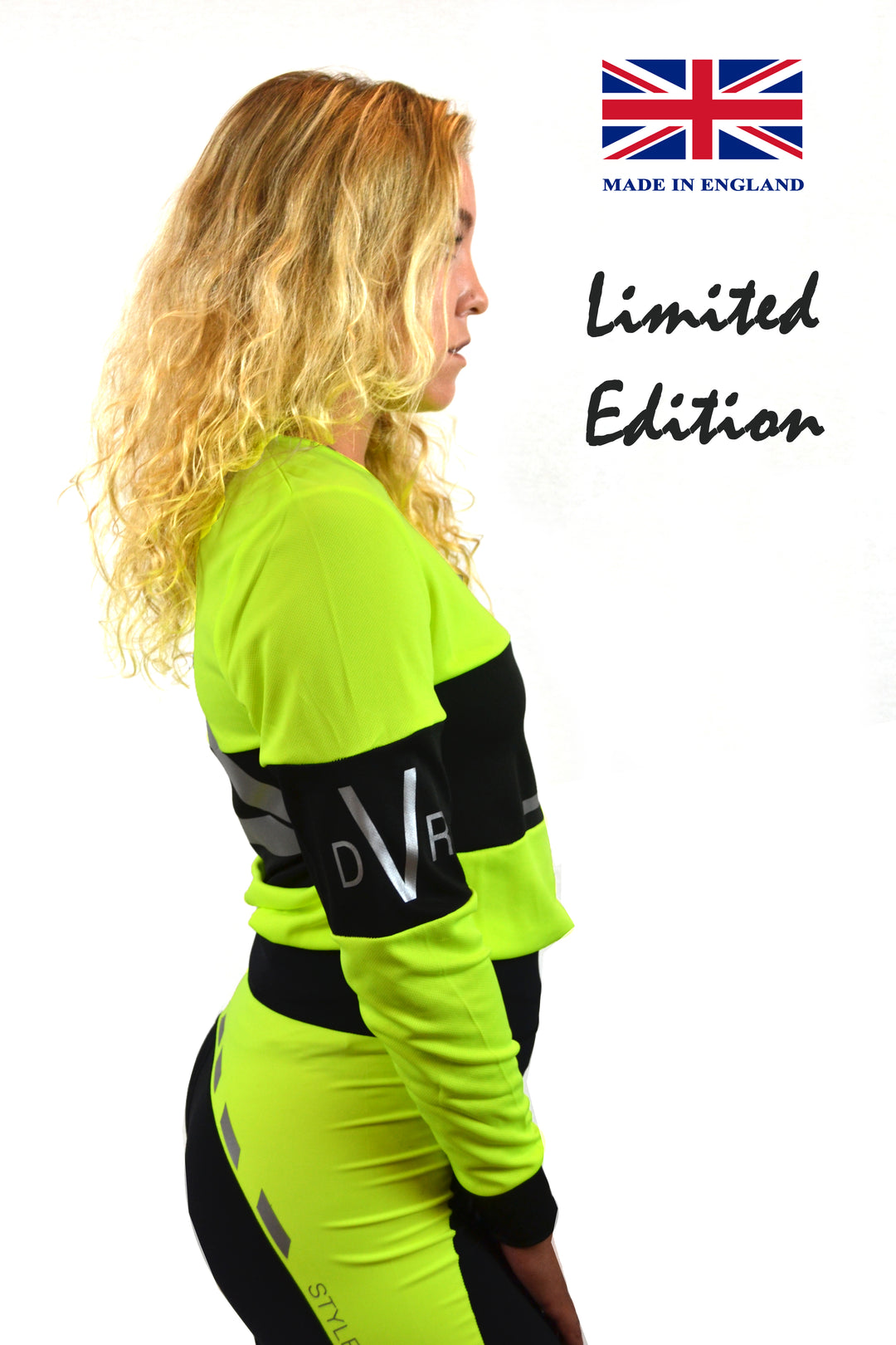 Limited Edition Performance Long Sleeve Ladies Cut - Lemon/Black Stripe - DVR Equestrian Ltd