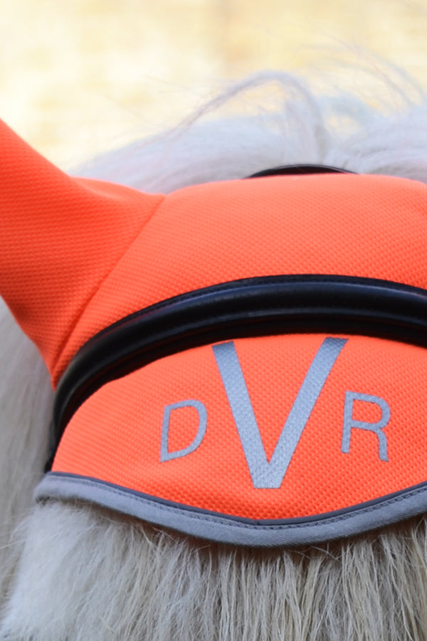 DVR Equestrian STYLE VIS high visibility fly veil pony size mesh